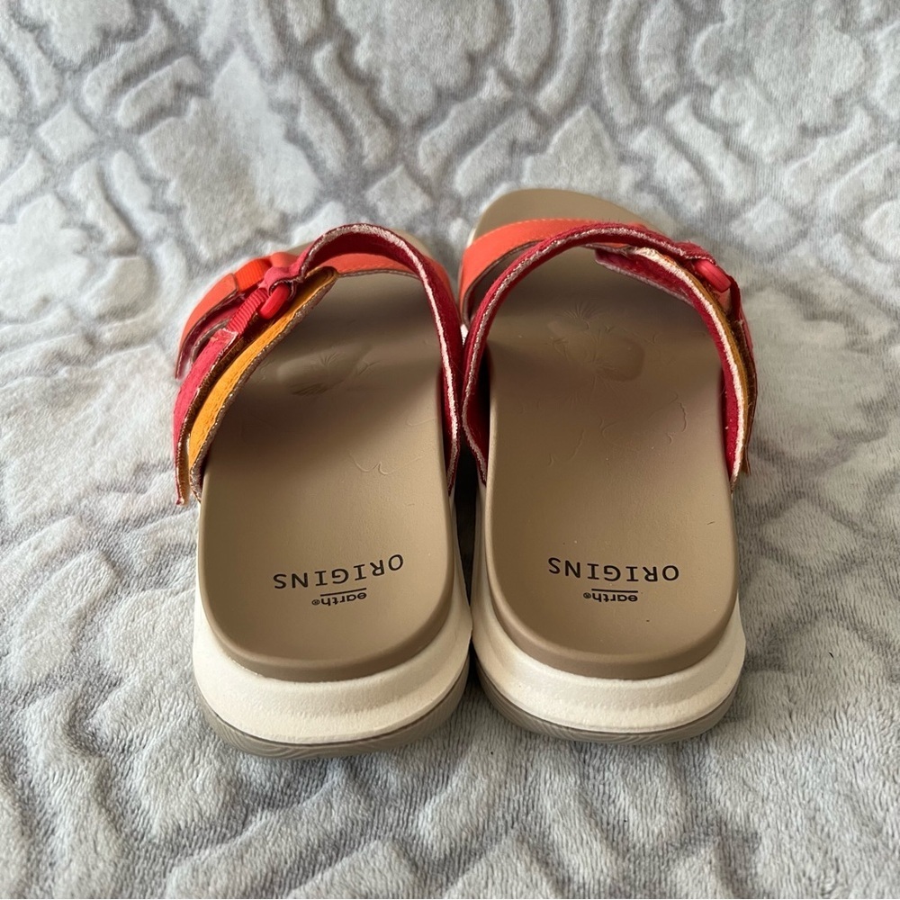 Earth Origins Vesper Suede Slides 8 Raspberry Multi NWOT - Picture 5 of 8